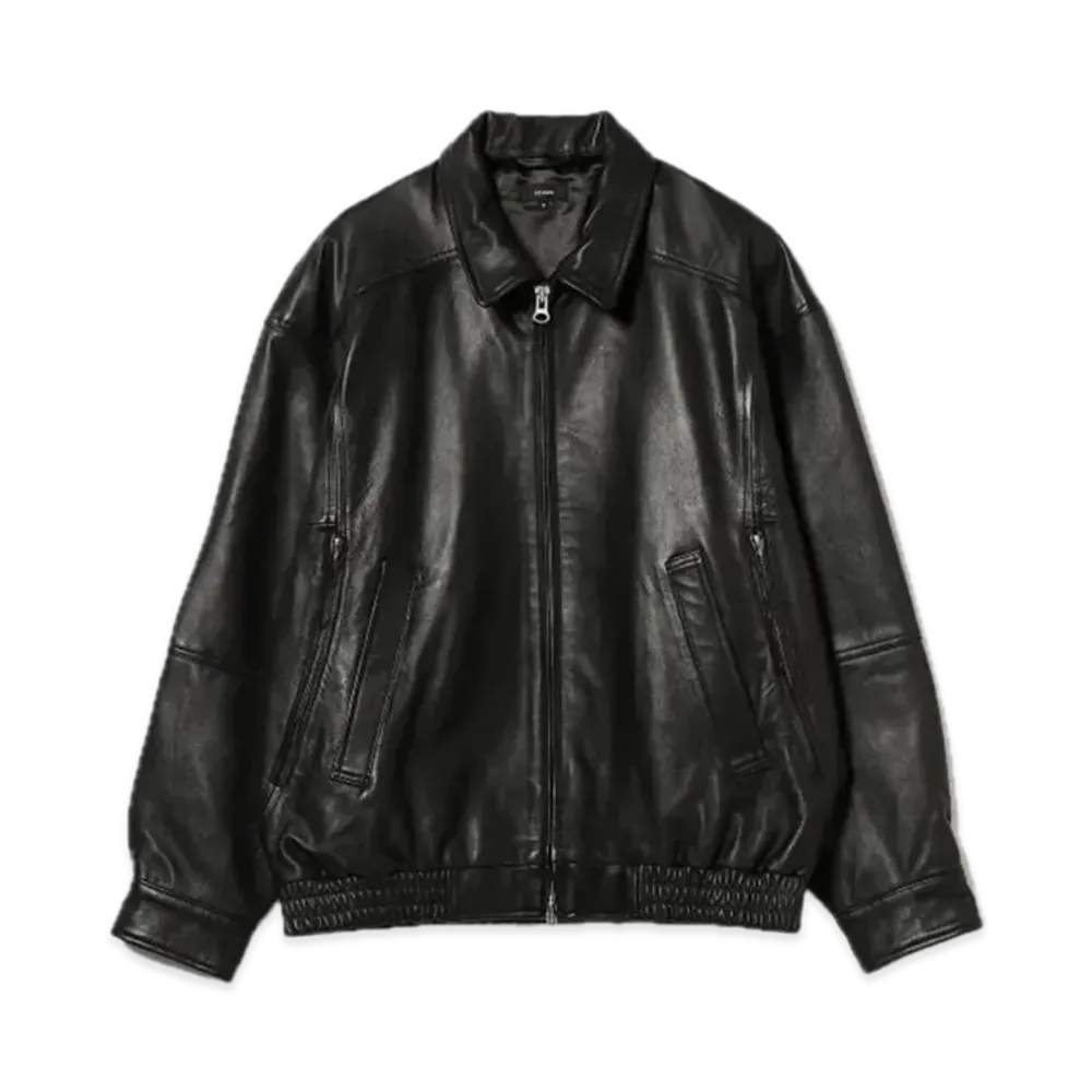 BEAMS Leather Blouson "Black"