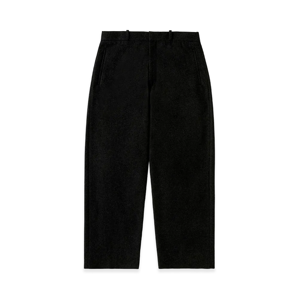 A.PRESSE Wool Flannel Wide Pants "Charcoal"
