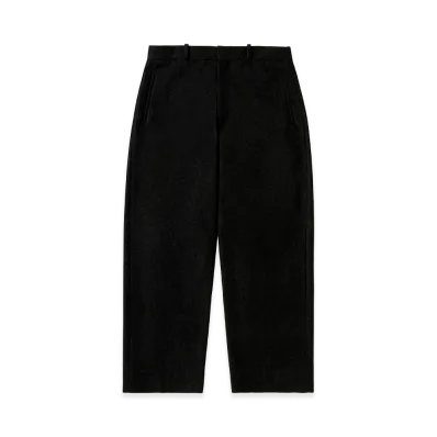 A.PRESSE Wool Flannel Wide Pants "Charcoal"