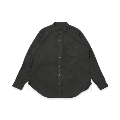 T.T Taiga Takahashi LOT.106 Narrow Collar Shirt "Sumi Dyed Black"