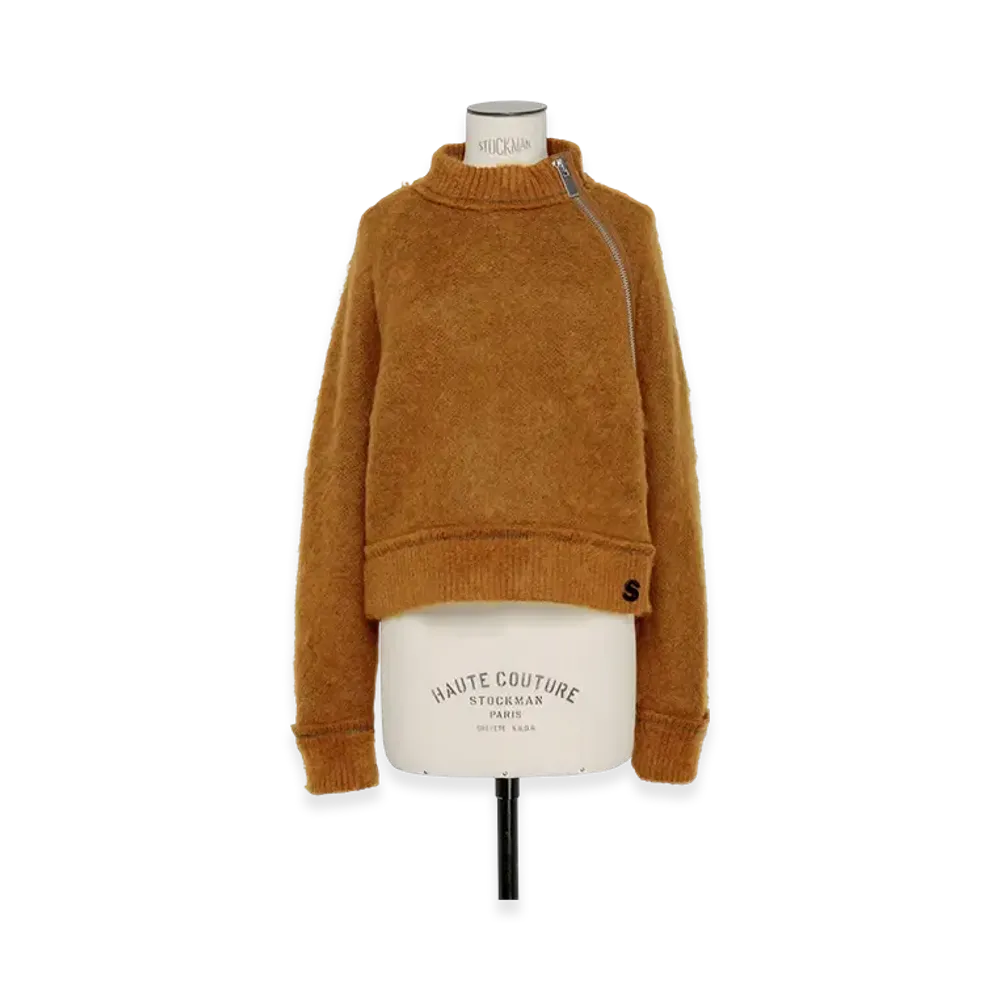 sacai S Mohair Knit Pullover "Camel"