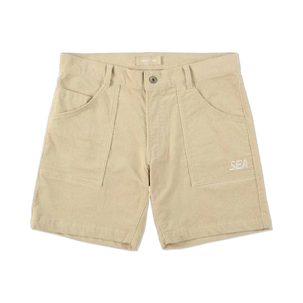 WIND AND SEA Sea Corduroy Short "L Beige"