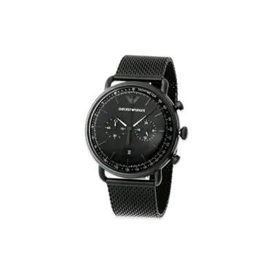 EMPORIO ARMANI Aviator Chronograph Watch "Black"