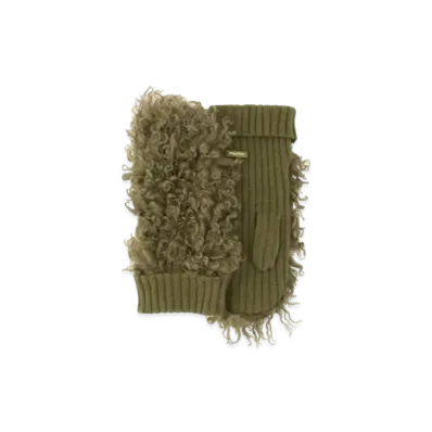 MIU MIU Shearing x Knit Mitten "Khaki"