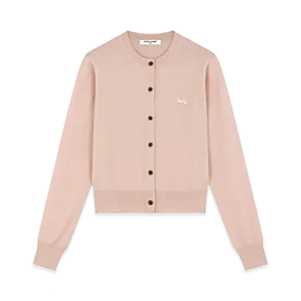 Maison Kitsune Baby Fox Patch Regular Cardigan "Pasture Rose"