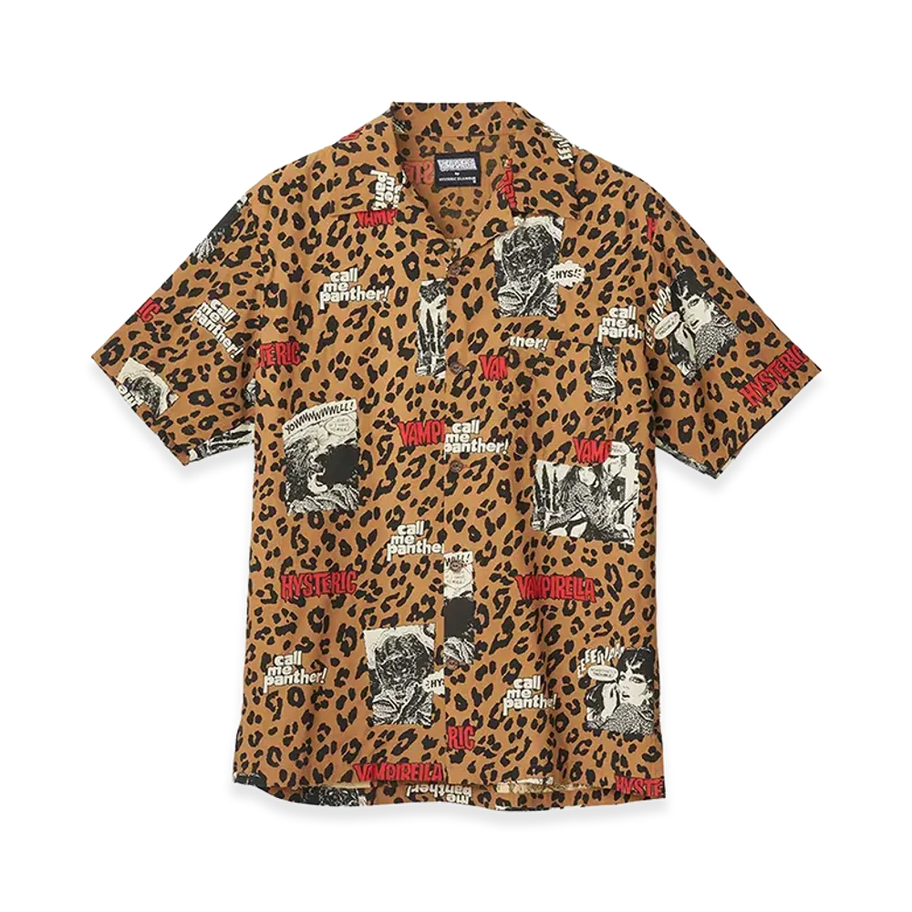 HYSTERIC GLAMOUR x Vampirella Open Collar Shirt "Yellow"