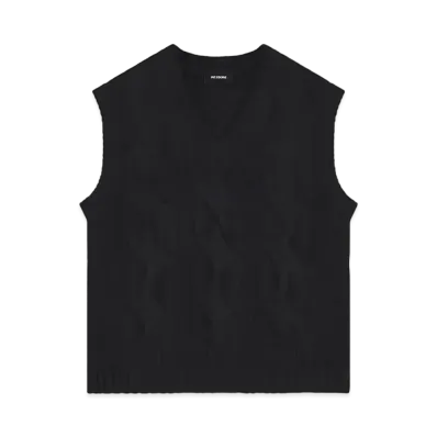 WE11DONE Cable Knit Vest "Black"