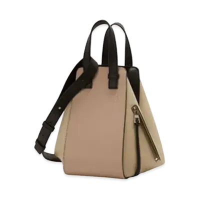LOEWE Small Hammock Bag In Classic Calfskin "Light Oat / Pastel Green"