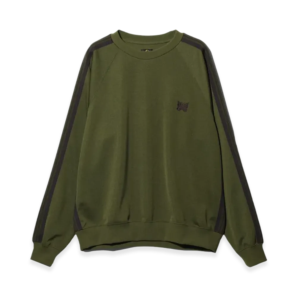 NEEDLES Track Crew Neck Shirt Poly Smooth "Olive"