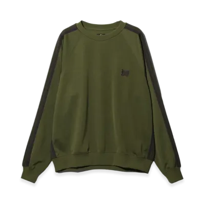 NEEDLES Track Crew Neck Shirt Poly Smooth "Olive"