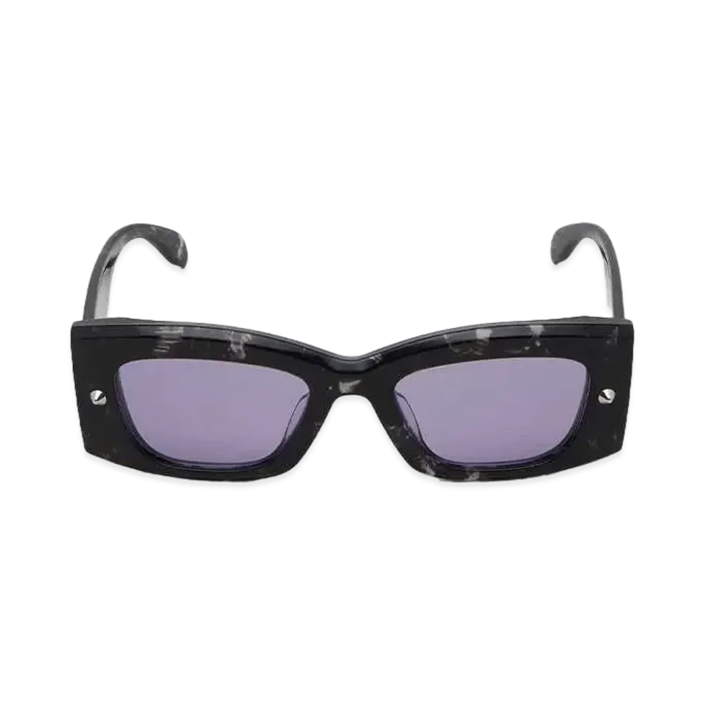 Alexander McQUEEN Spike Stud Rectangular Sunglasses "Violet"