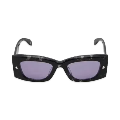 Alexander McQUEEN Spike Stud Rectangular Sunglasses "Violet"