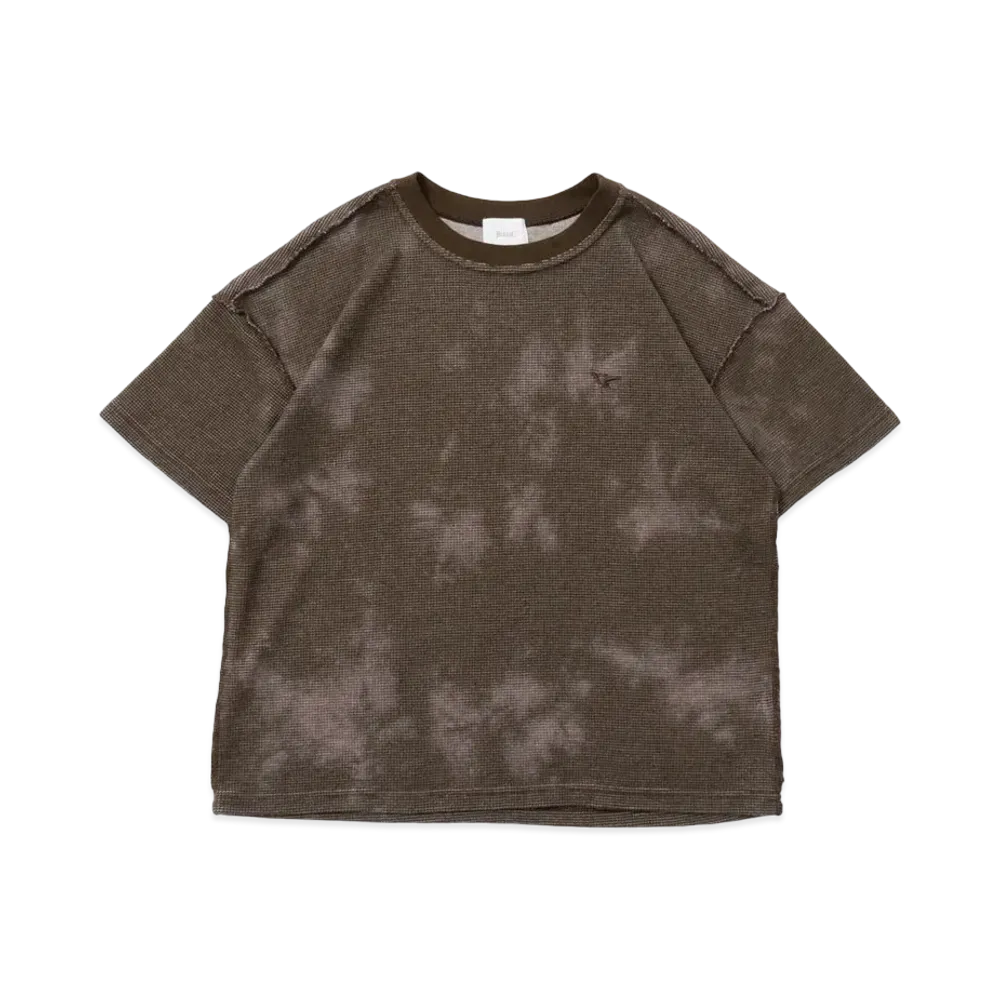 BLESS U Tie Dye Thermal Tee "Charcoal"