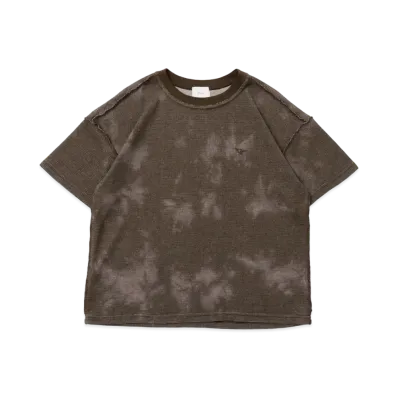 BLESS U Tie Dye Thermal Tee "Charcoal"