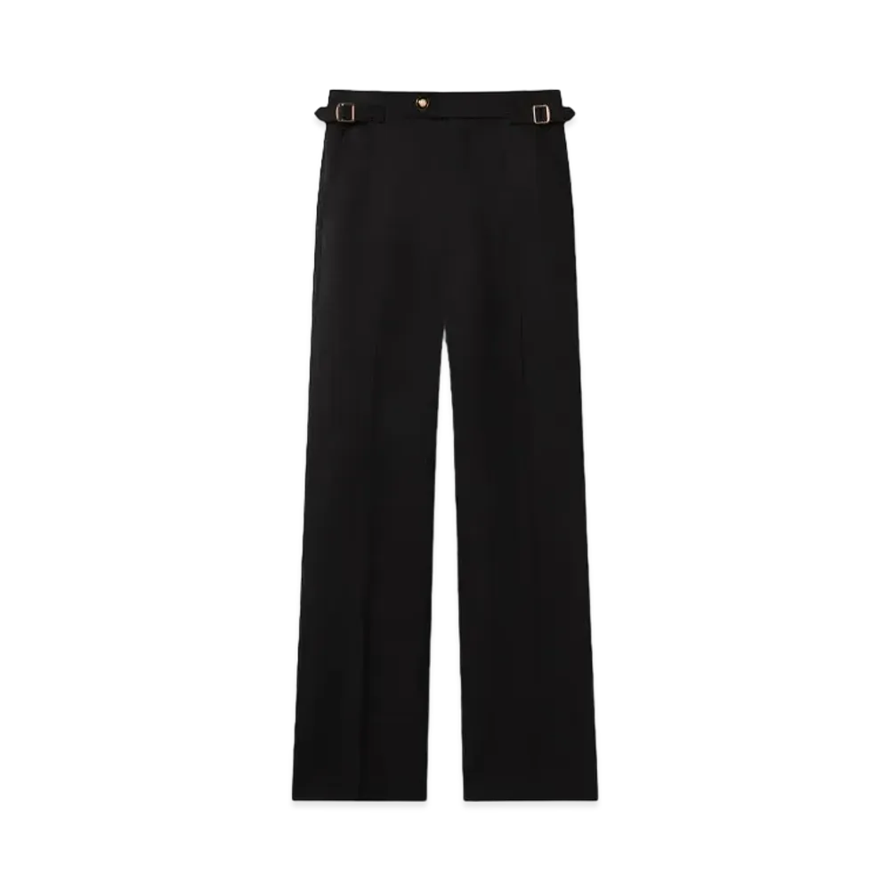 Casablanca Straight Leg Silk Trousers "Black"