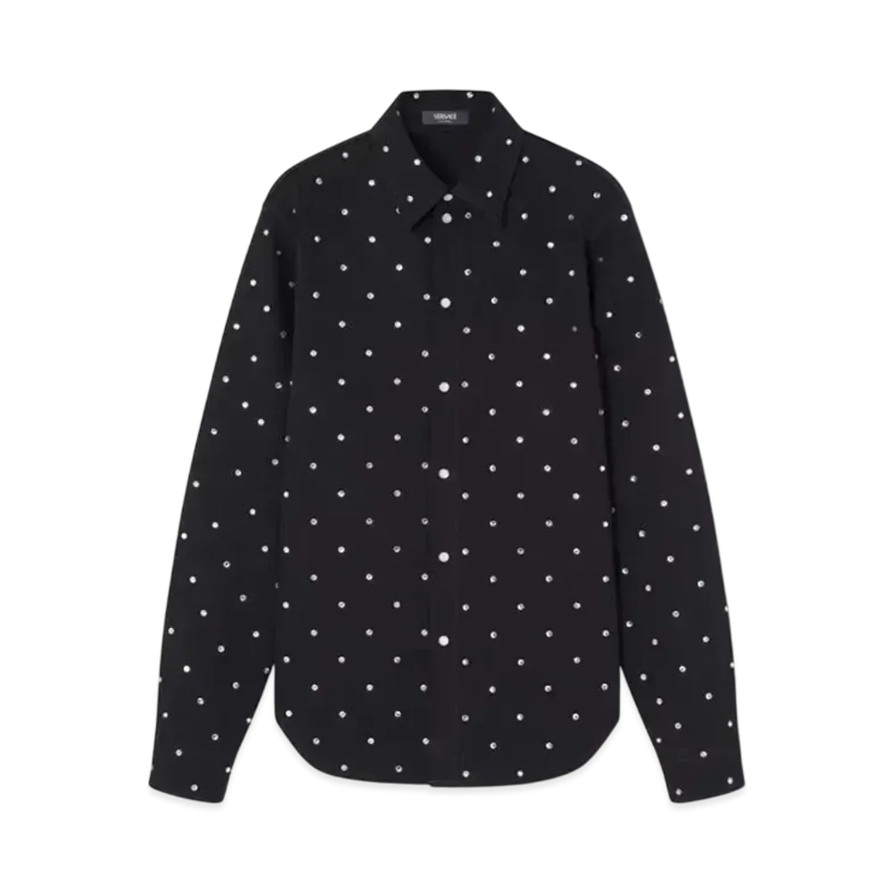 Versace Cielo Stellato Denim Overshirt "Black"