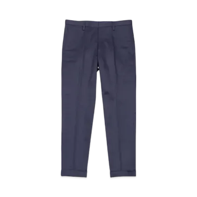 Paul Smith Cotton Stretch Ankle-Cut Trousers "DarkBlue"