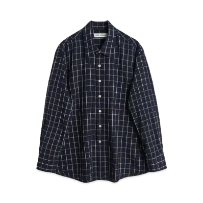 OUR LEGACY Above Shirt Check "Dark Mediterranean"