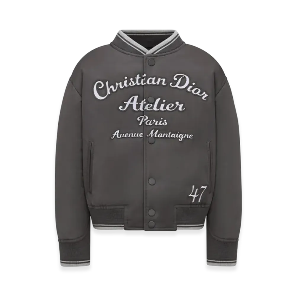 Dior Kids Christian Dior Atelier Teddy Blouson "Gray"