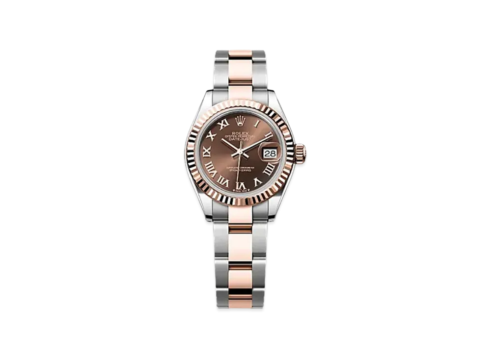 ROLEX Lady-Datejust 28mm Oystersteel & Everose Gold 279171 "Chocolate"