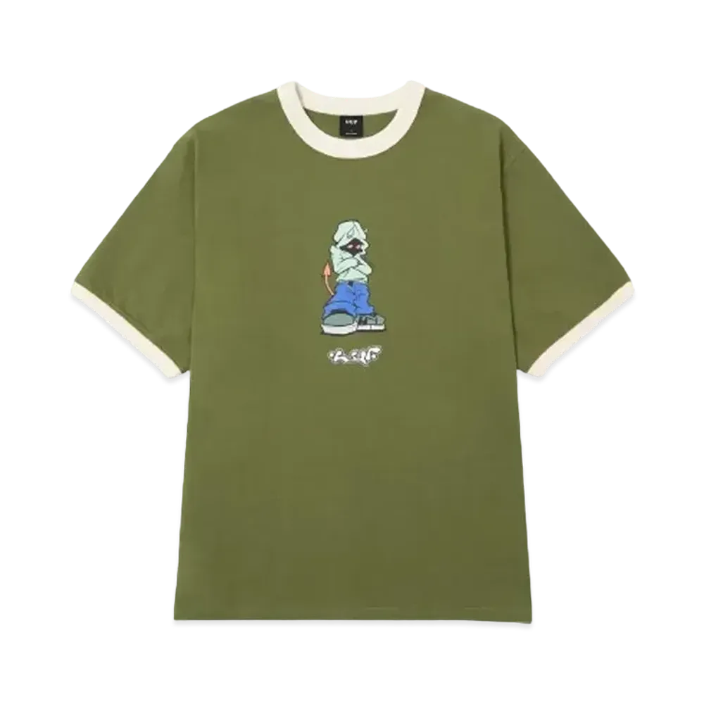 HUF Hellraiser Ringer T-shirt "Dried Herb"