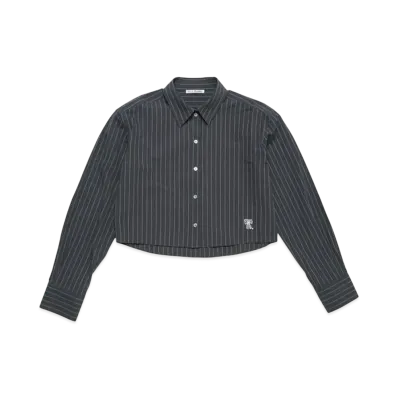 Acne Studios Jacquard Pinstripe Shirt "Black"