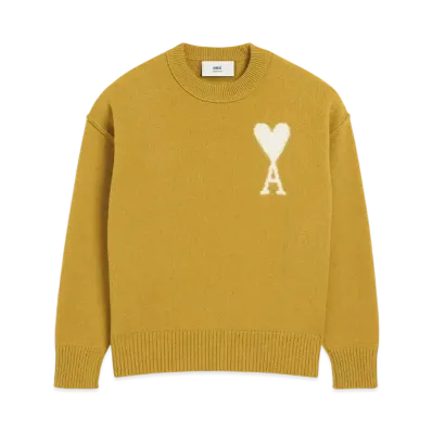 AMI PARIS Ami de Coeur Sweater "Cendre/Ecru"
