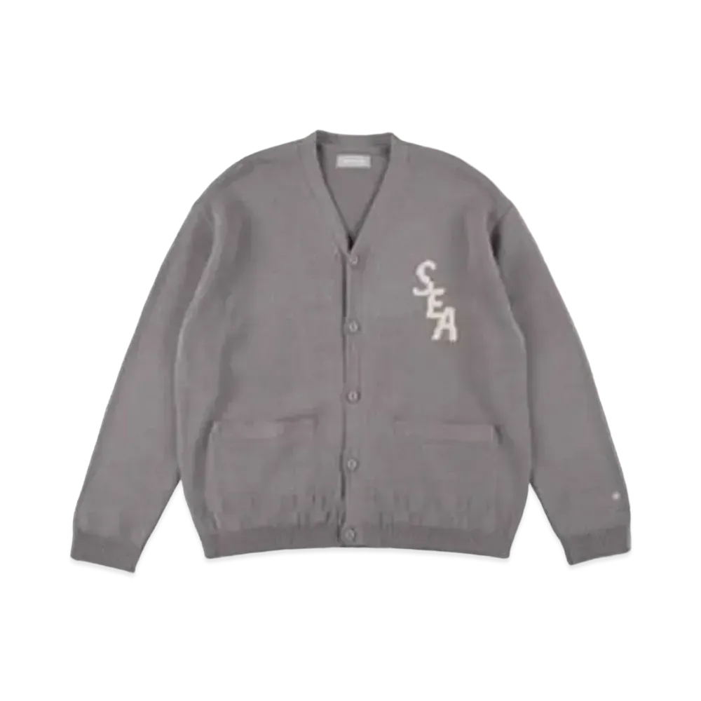 WIND AND SEA Knit Cardigan (S_E_A) "Ash Gray"