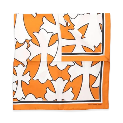 Chrome Hearts Cemetery Print Scarf "Orange"