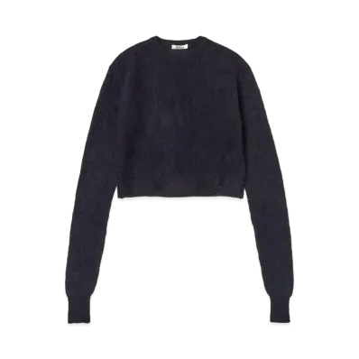 AURALEE Baby Suri Alpaca Sheer Knit P/O "Navy"