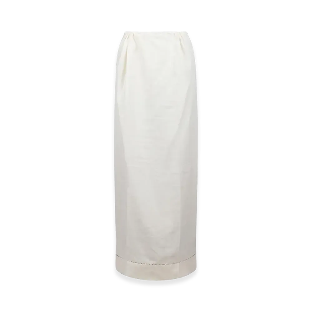 PRADA Women's Linen Skirt "White"