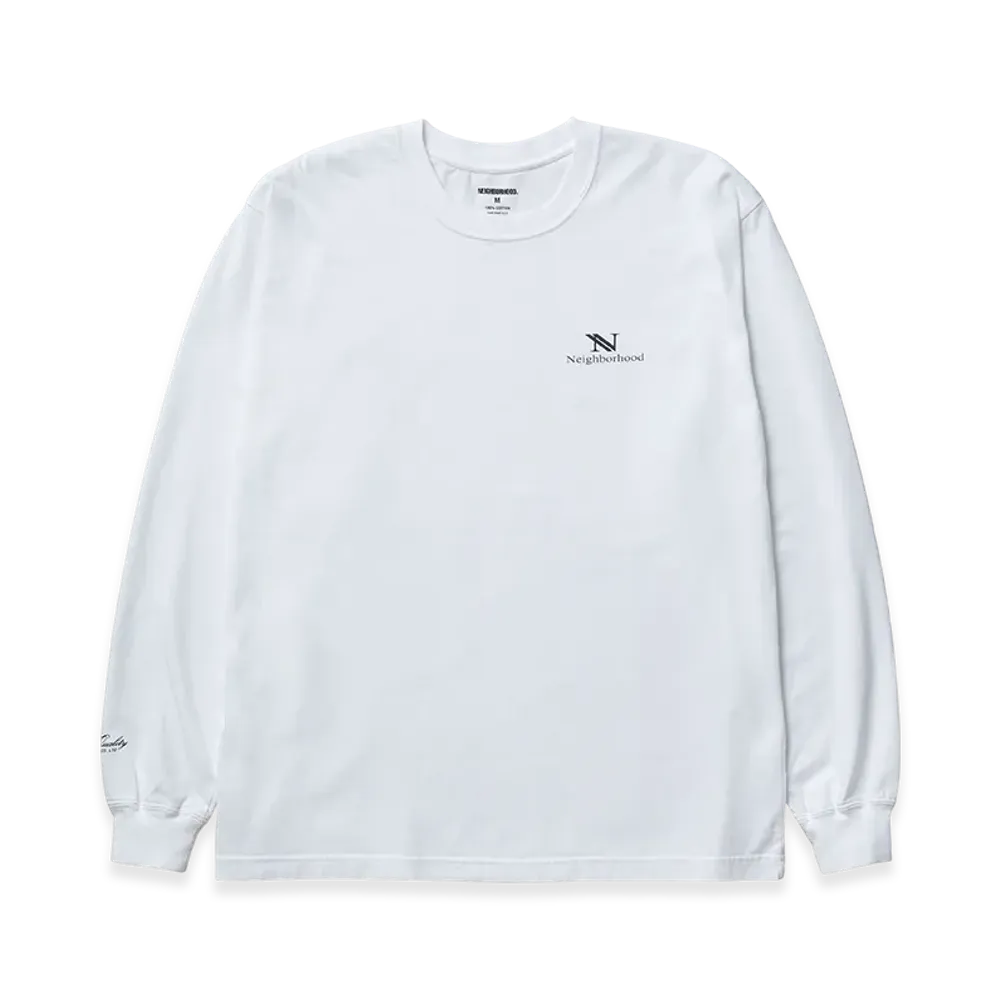 NEIGHBORHOOD NH. Tee LS-3 "White"