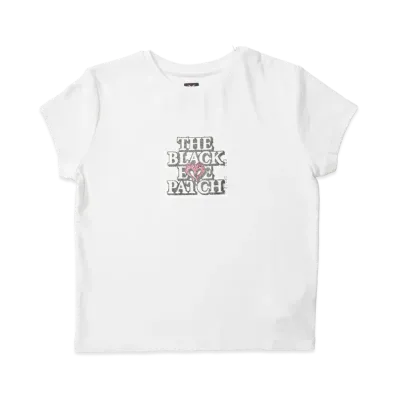 BlackEyePatch WOMEN x MOUSSY Bep OG Rhinestone Baby Tee "White"