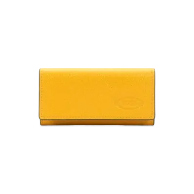 TOD'S Leather Key Holder "Yellow/Gray"