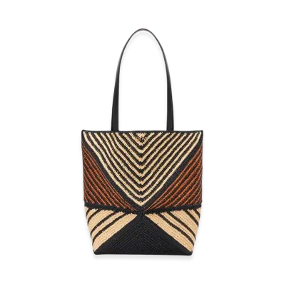 LOEWE Puzzle Fold Tote (Raffia) "Natural/Honey Gold"