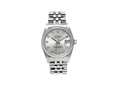 ROLEX Datejust 10P Diamonds "Silver/Stainless Steel/White Gold"