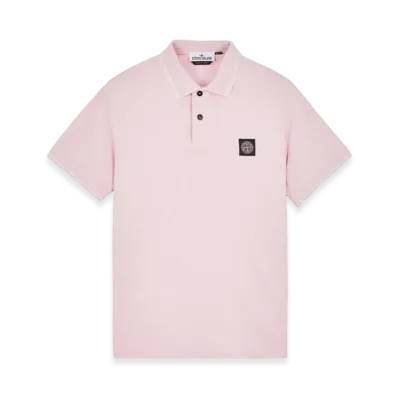 Stone Island 2SC18 Stretch Cotton Pique Short Sleeve Polo Shirt - 24SS "Pink"