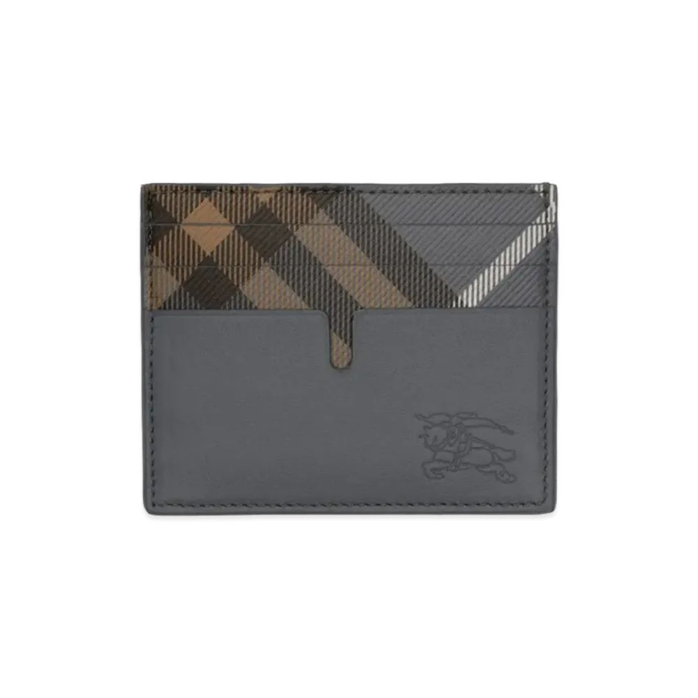 Burberry Tall Pop Check Card Case "Wave Blue"