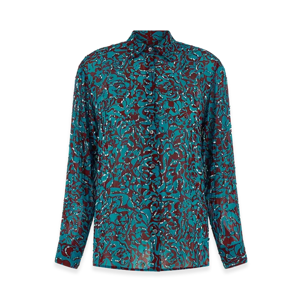 DRIES VAN NOTEN Women's 'Clavelly' Shirt "Light Blue"