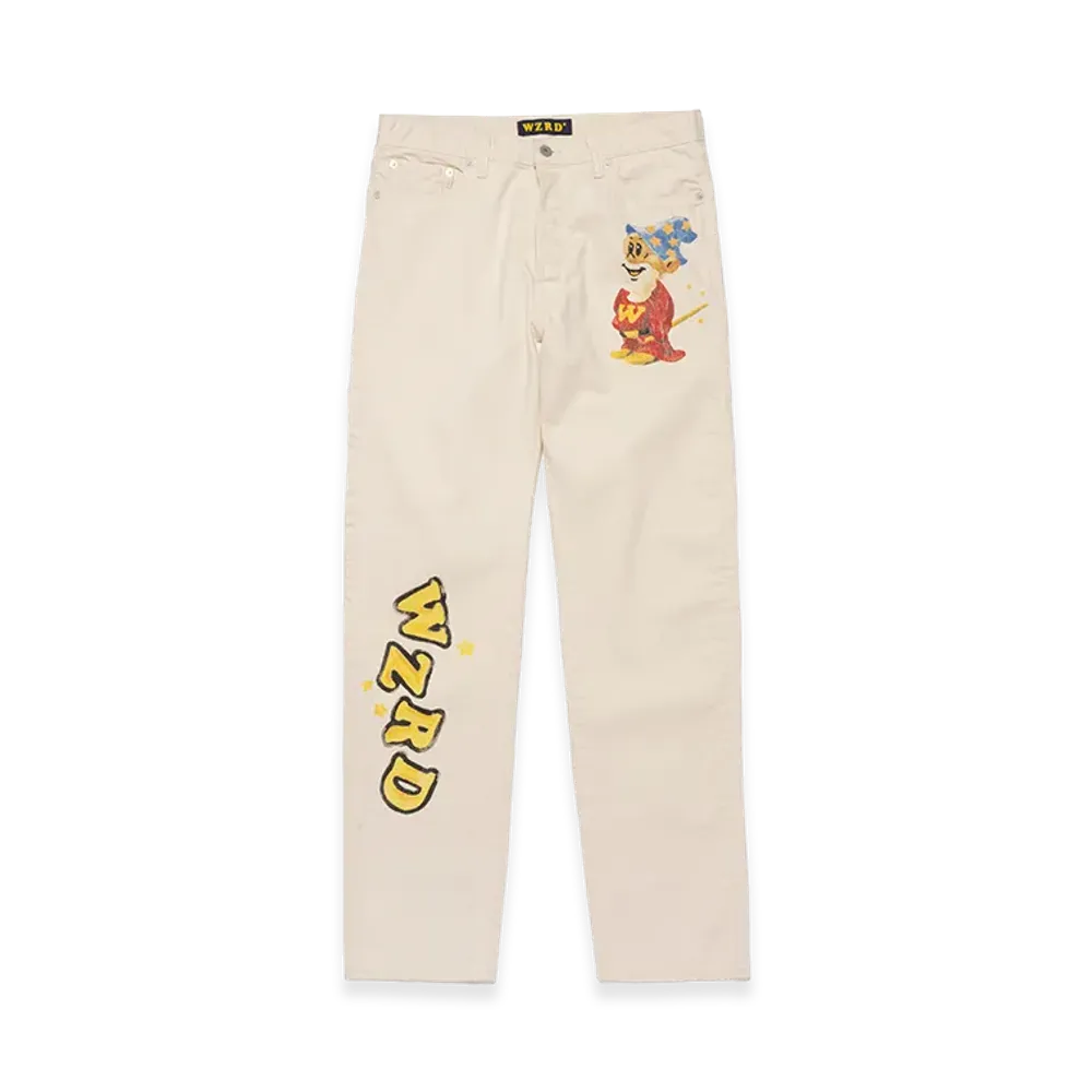 WZRD White Denim Pants "White"
