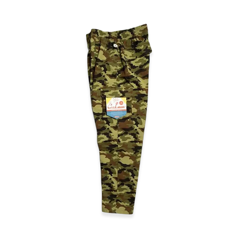 COOKMAN Chef Cargo Pants Ripstop "Camo/Green"