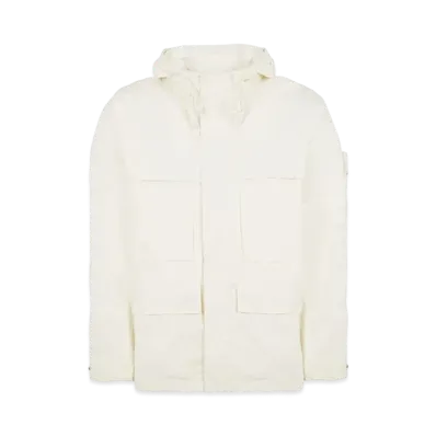 Stone Island 414F1 Weatherproof Cotton Canvas_ Ghost Piece With Detachable Lining "Natural White"