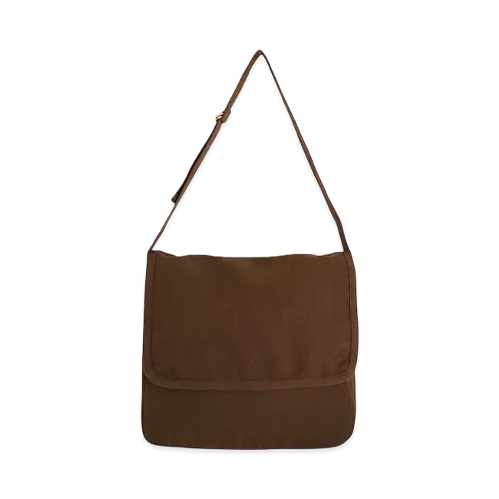 COMOLI Hemp Duck Shoulder Bag "Brown"
