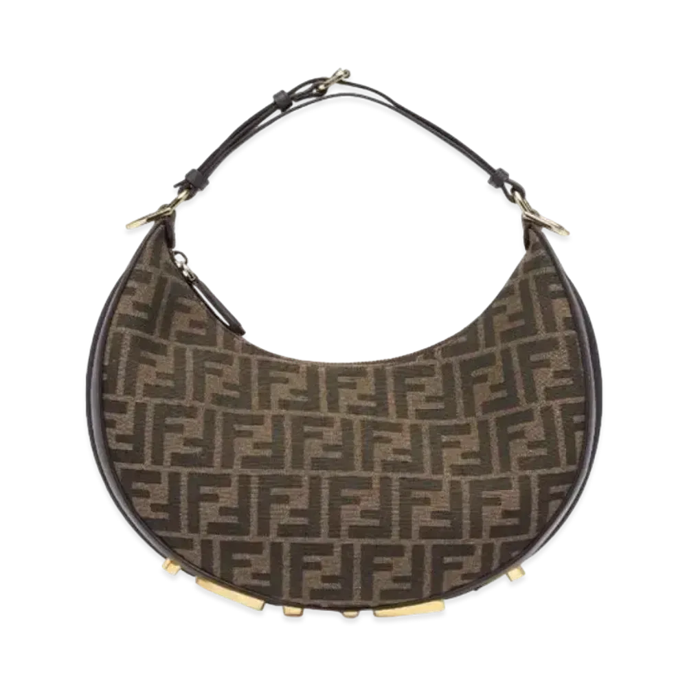 FENDI Graphy Small FF Fabric Bag "Brown"