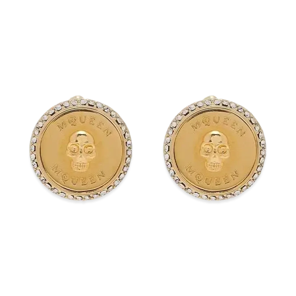Alexander McQUEEN Sovereign Skull Earrings "Gold"