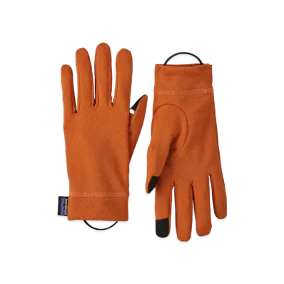 Patagonia Men's Cap Midweight Liner Glove "Rust"