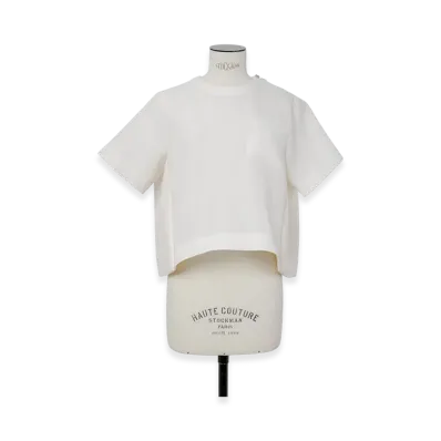 sacai Suiting Mix Pullover "Off White"