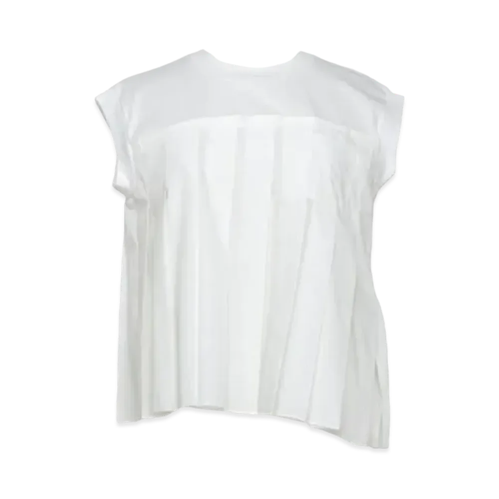 sacai Cotton Poplin x Cotton Jersey T-Shirt "Off White"