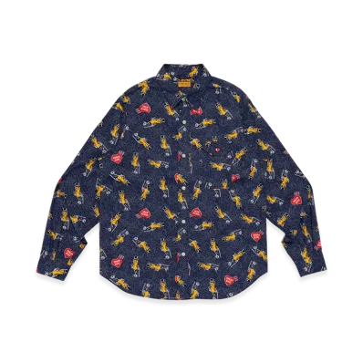 HUMAN MADE Mr.Peanut Printed Shirt "Navy"