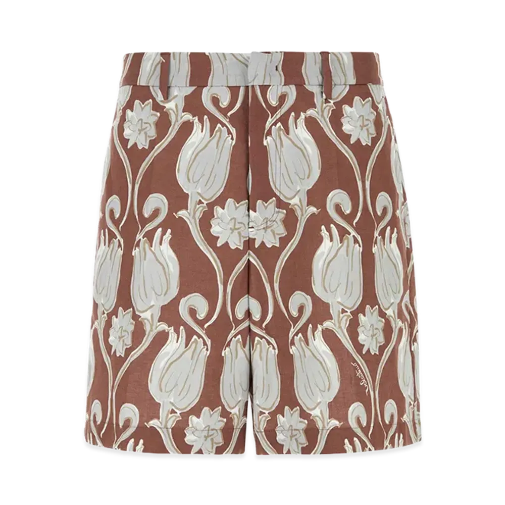Valentino Linen Bermuda Shorts "Printed/Floral"